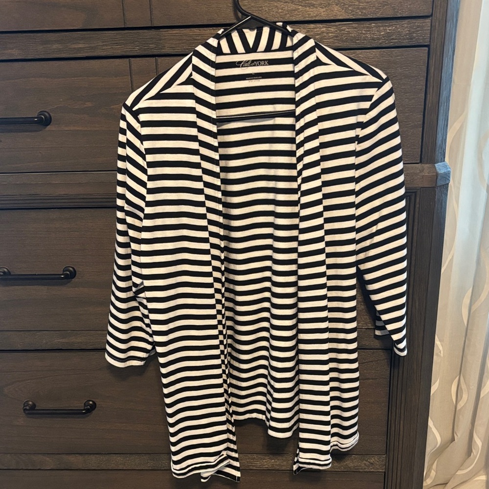 Striped Black and White Women's Top